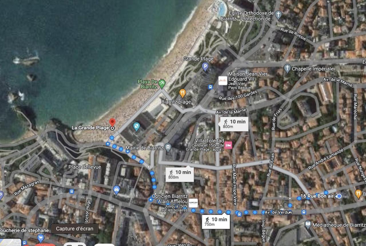 Biarritz Centre, Pres Avenue De Verdun, Cosy Apt 2 Pieces , Salon , Chambre Separe, Rue Tres Calme A 10 Minutes A Pied De La Grande Plage Esterno foto